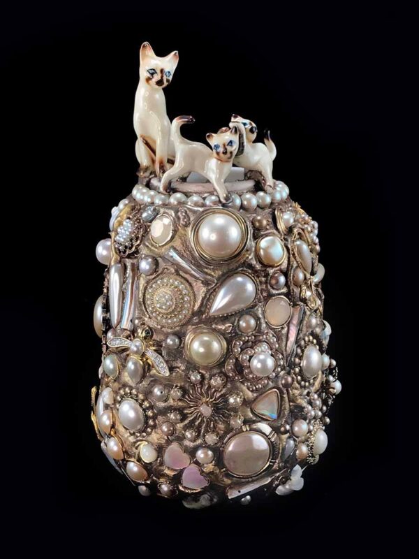 Cats on the Edge Memory Vase