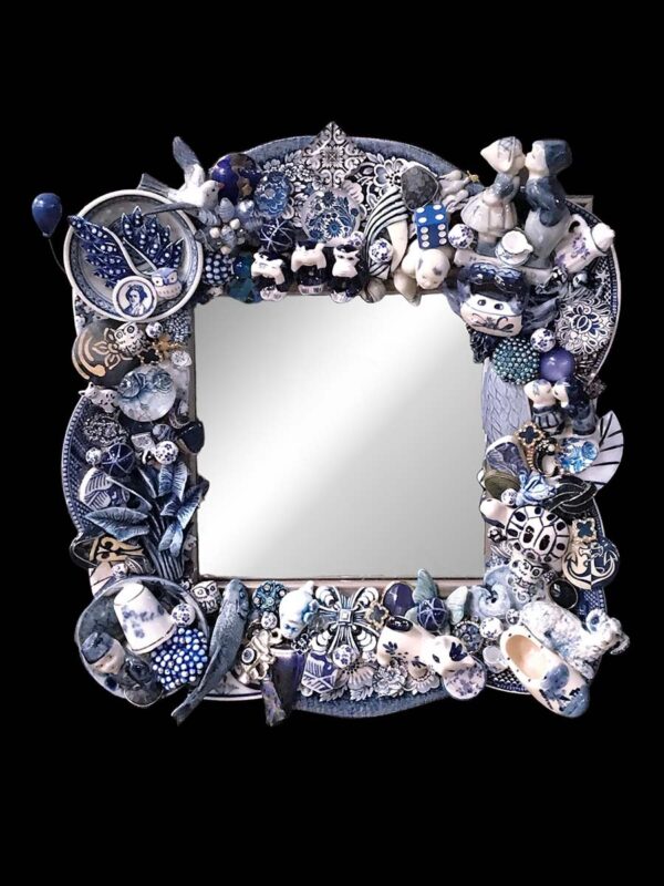 Blue Kissing Kids Mirror (small)