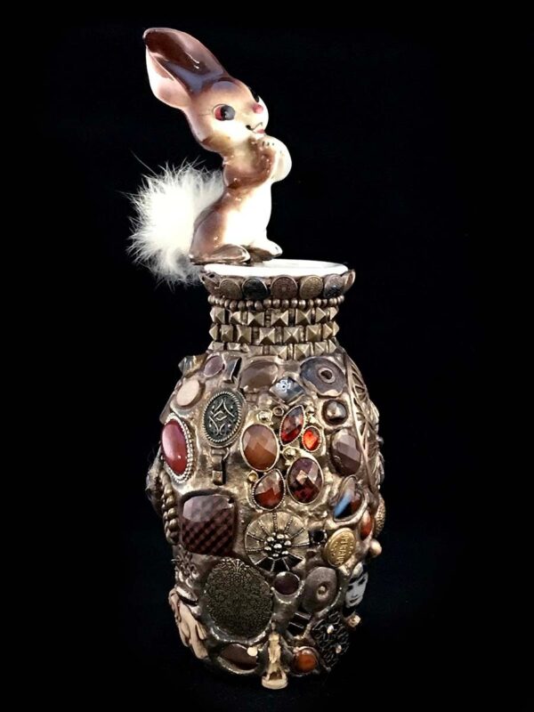 Brown Bunny Memory Vase